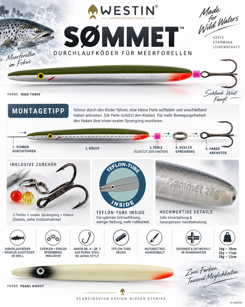 Westin SØMMET - Inline Meerforellenköder 16g - Mad Tobis