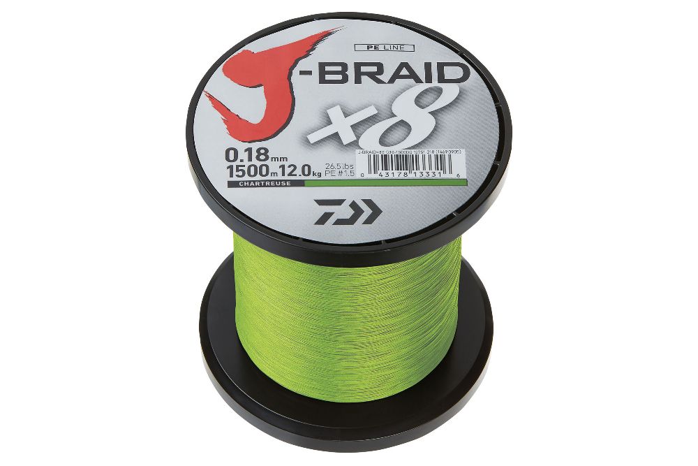 Daiwa J-Braid X8 1500m - chartreuse - 0,06mm - 4,00kg