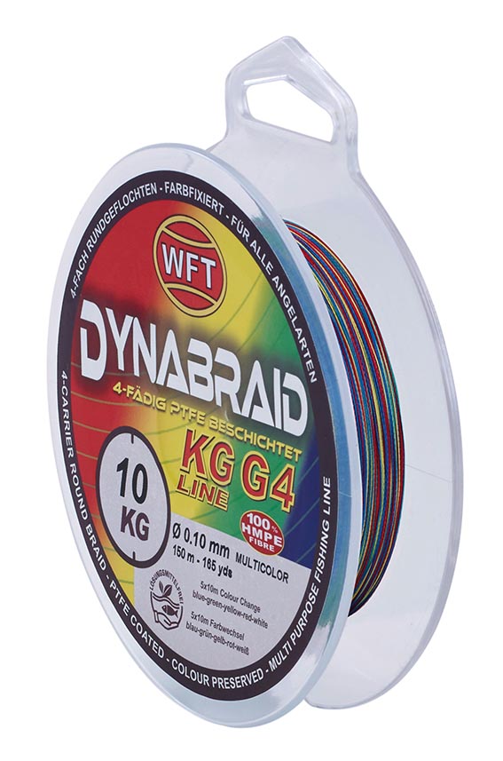 WFT Round Dynabraid G4 Multicolor - 4-strand braided Line