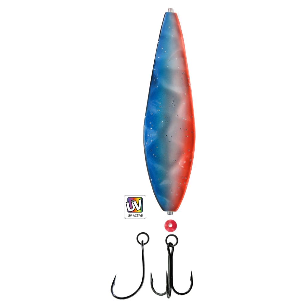 DEGA Lars Hansen Seatrout Inline-Spoon 18g - Blue/Silver/Red