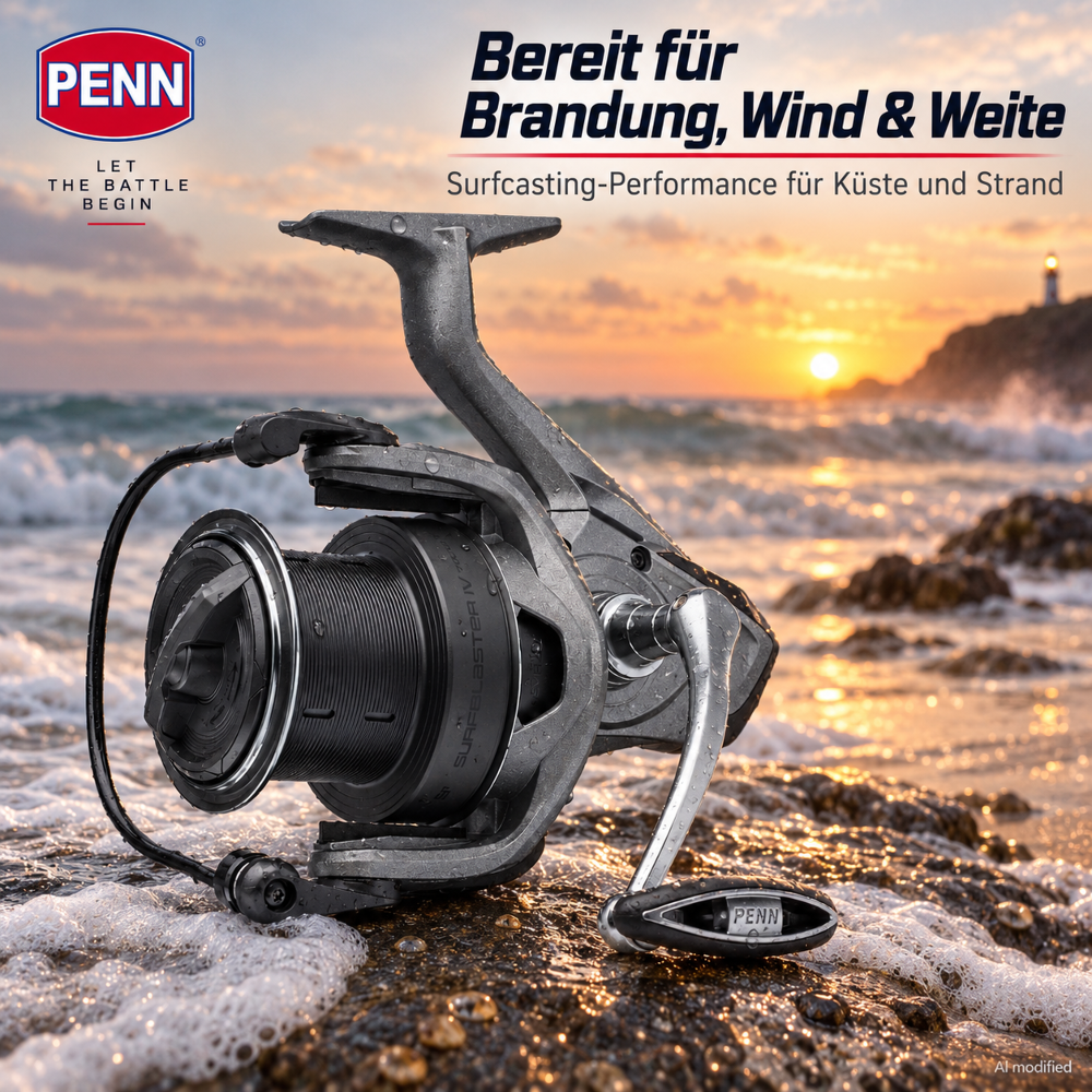 PENN Surfblaster IV 7000 Long Cast Spinning Reel - Grey
