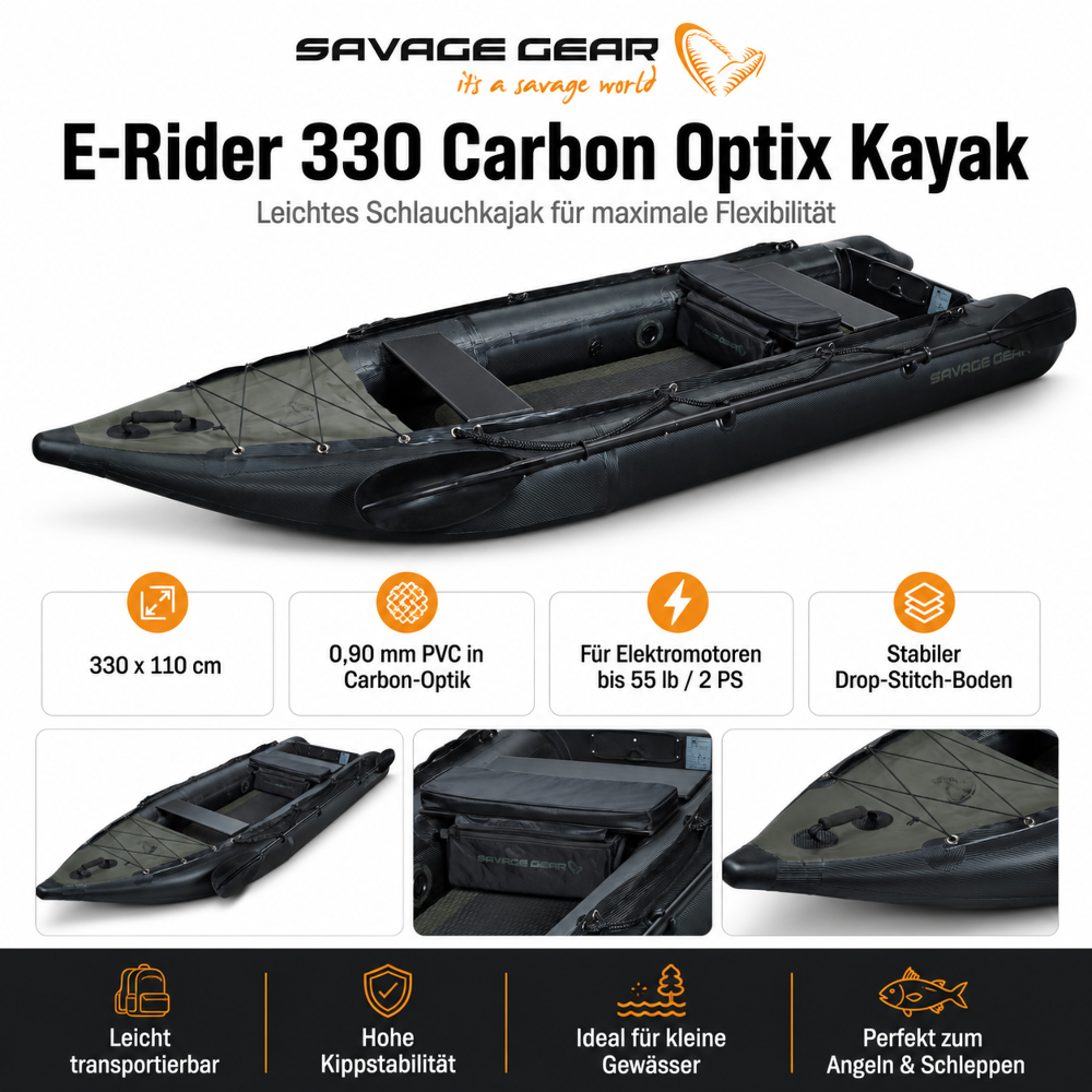 Savage Gear High Rider Kayak 330 inkl. E-Motor 55lbs