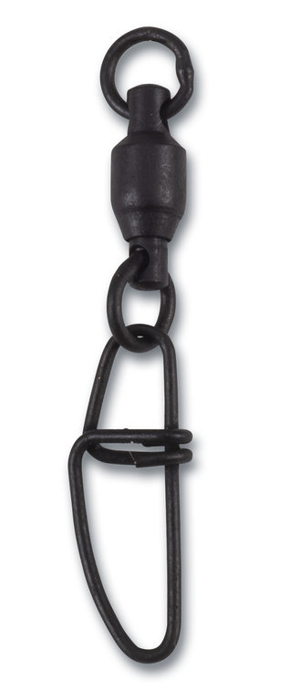 AQUANTIC Edelstahl Kugellager Safety Swivel schwarz