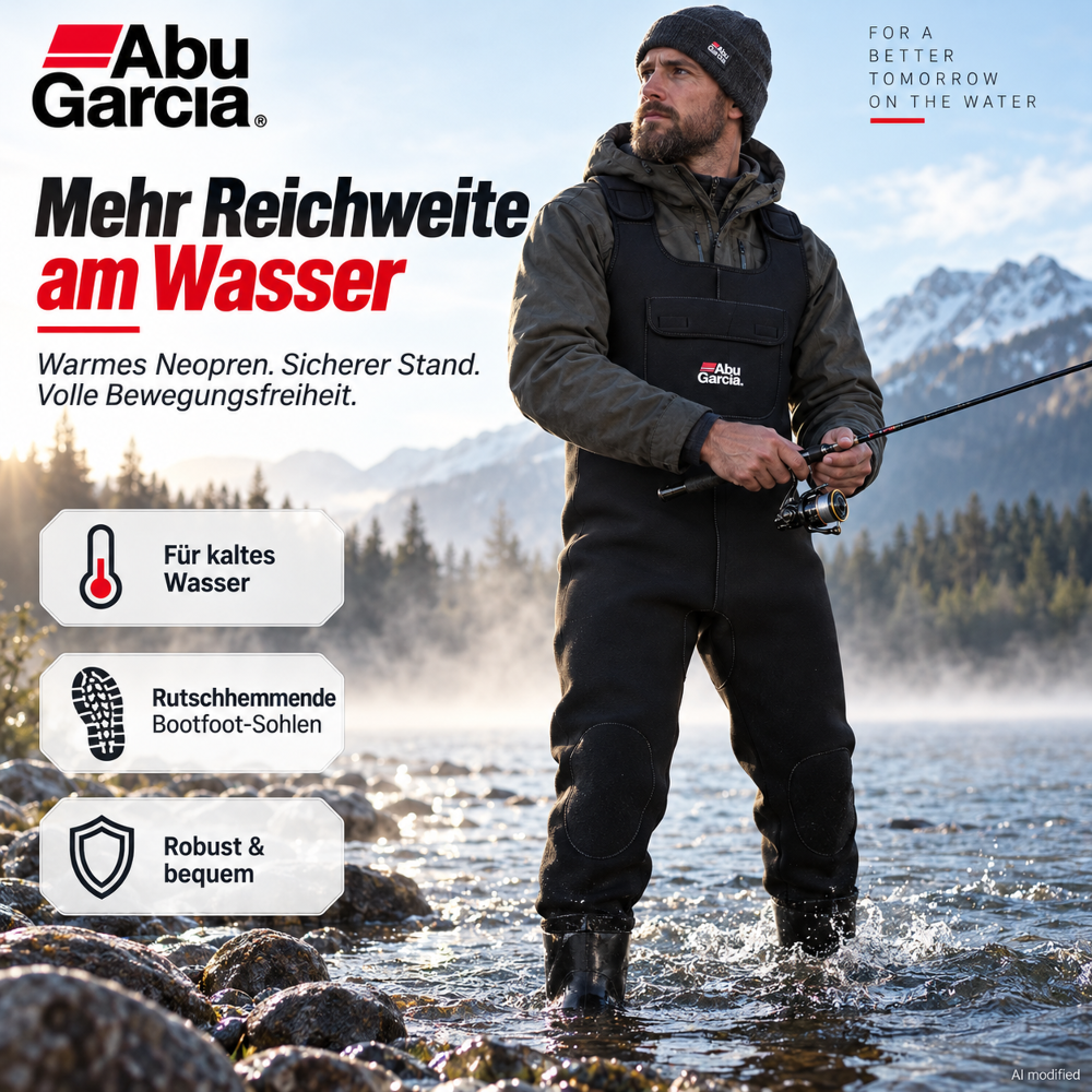 Abu Garcia Neoprene Waders Cleated - Size 44/45