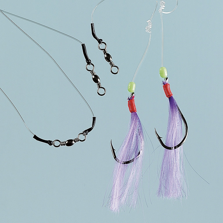 FLADEN Großdorschsystem mit Federn - 2 Haken Gr. 10/0