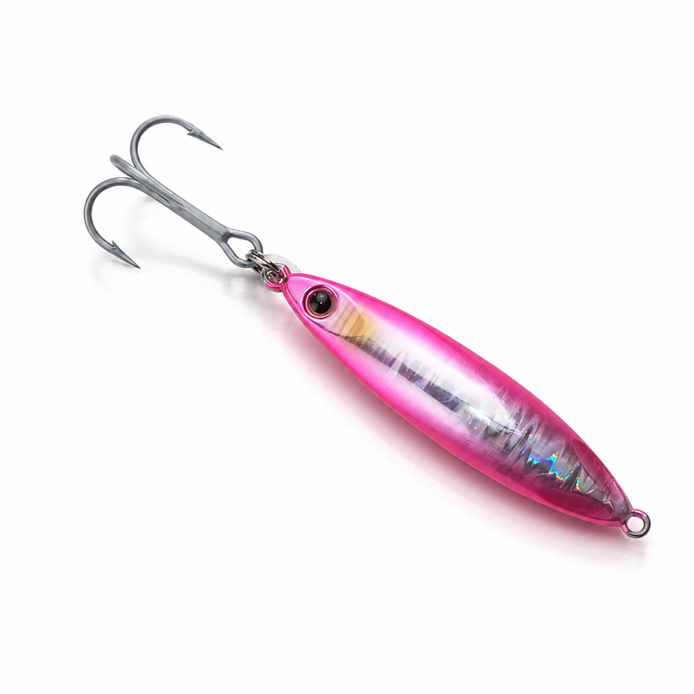 EISELE SEA-FISHING JDM Spinning Jig mit Drilling 40g - Silver/Pink