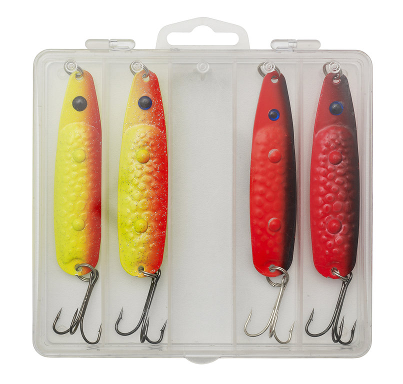 Kinetic Råå Pilken - Pilker-Set 4 St. - 40/60g-Rainbow - Yel