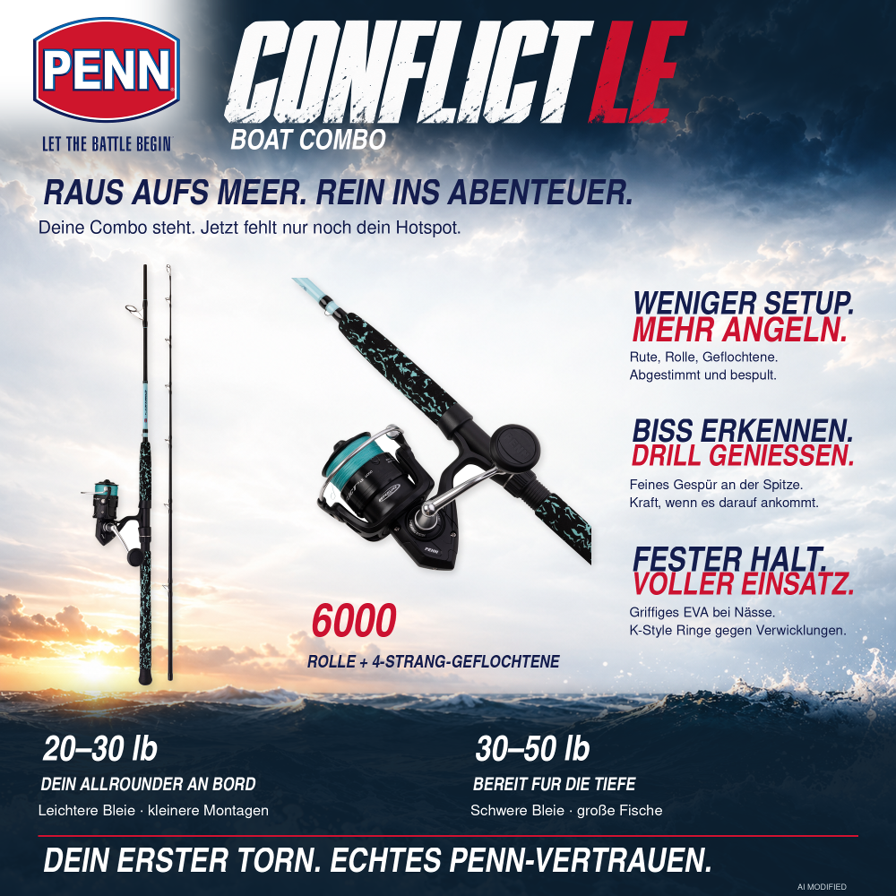 PENN Conflict LE Boat Combo 2,14m - 20-30lb