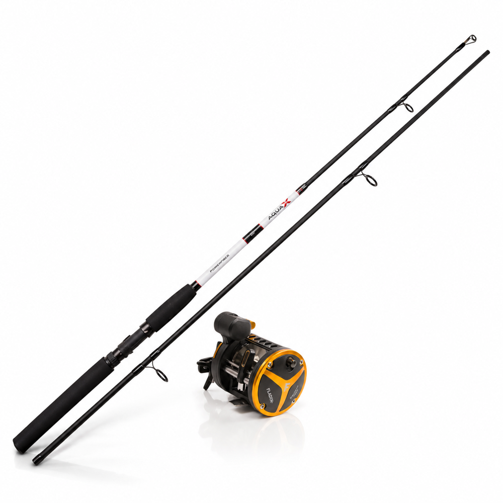 DAM AQUA-X Boat – Bootsrute mit FLADEN BIGLURE 30R LC Multirolle