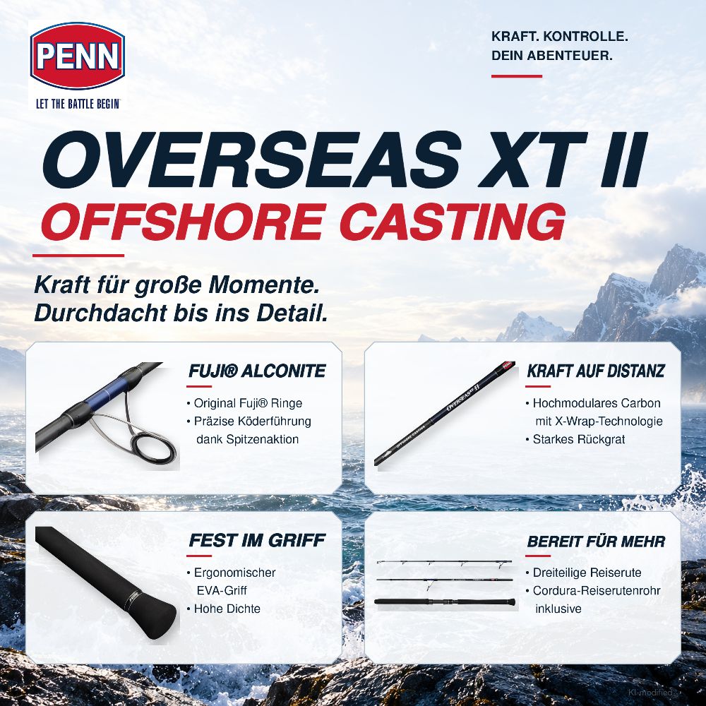 PENN Overseas XT II Offshore Casting 2,10m - 50lb
