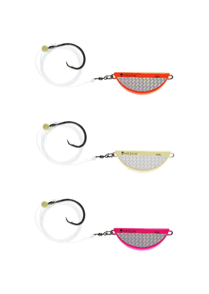 Westin HALIBUT ANTI TWIST RIG CIRCLE HOOK 350g - Glow