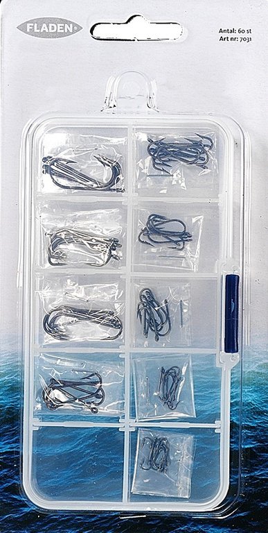 FLADEN Assorted Hooks 60-piece