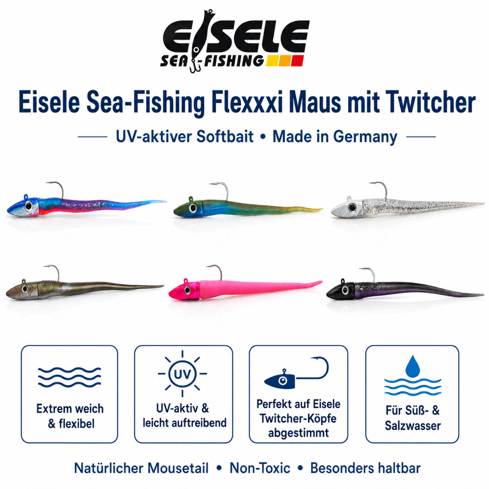 Eisele Sea-Fishing Flexxxi Maus mit Twitcher 16g - Pink