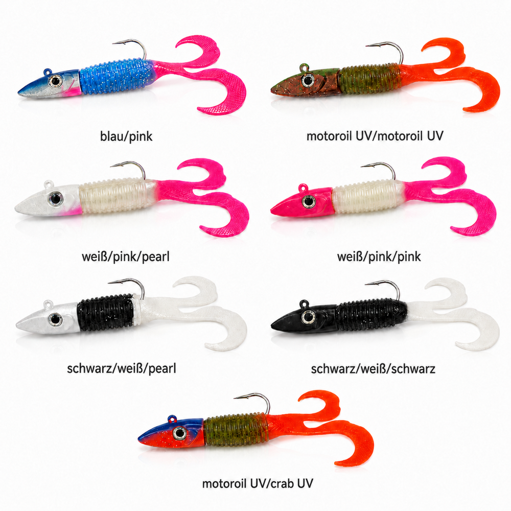 Eisele Sea-Fishing Durchdreher mit Twitcher 65g - weiß/pink/pearl
