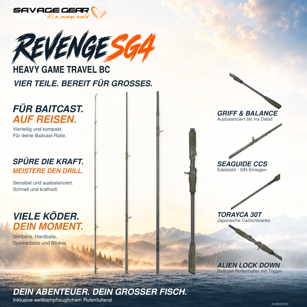 Savage Gear Revenge SG4 Heavy Game Travel BC 2,21m - 20-60g