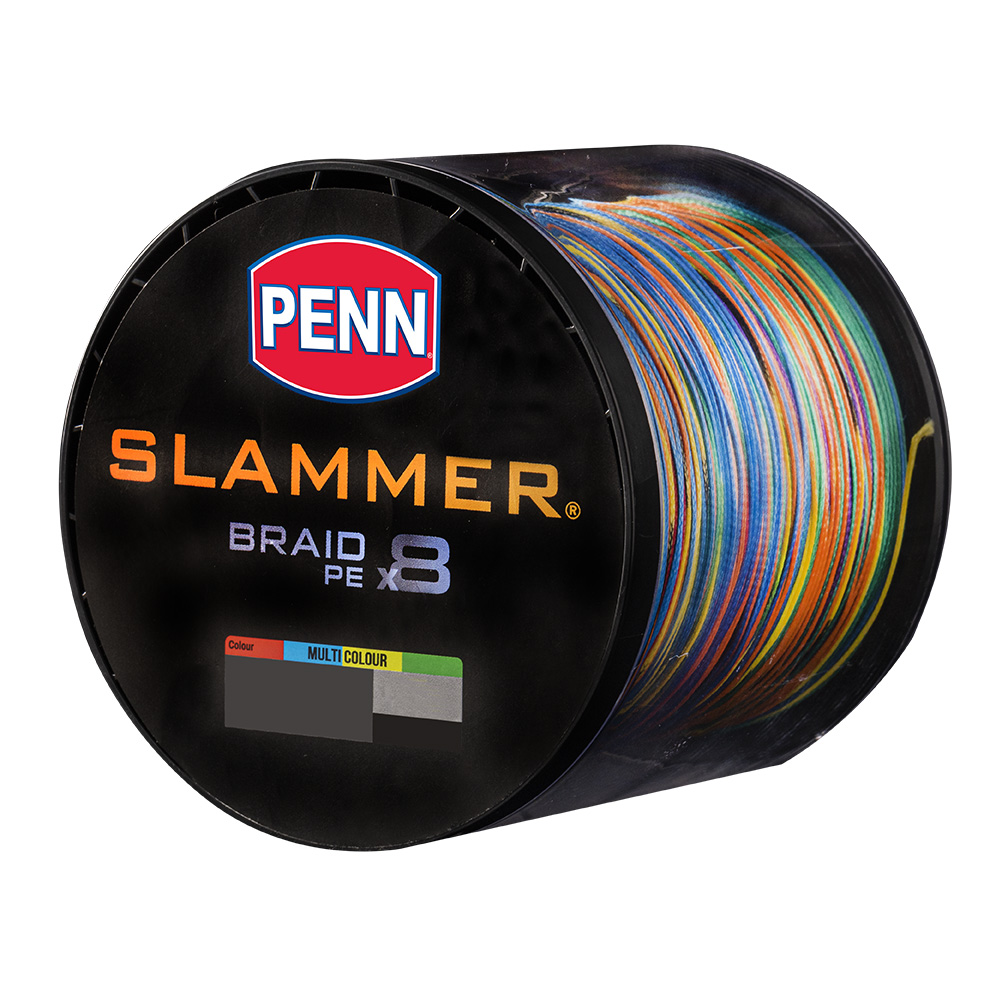 PENN SLAMMER BRAID PE x8 - Multicolor Zuschnitt je 25m - PE8