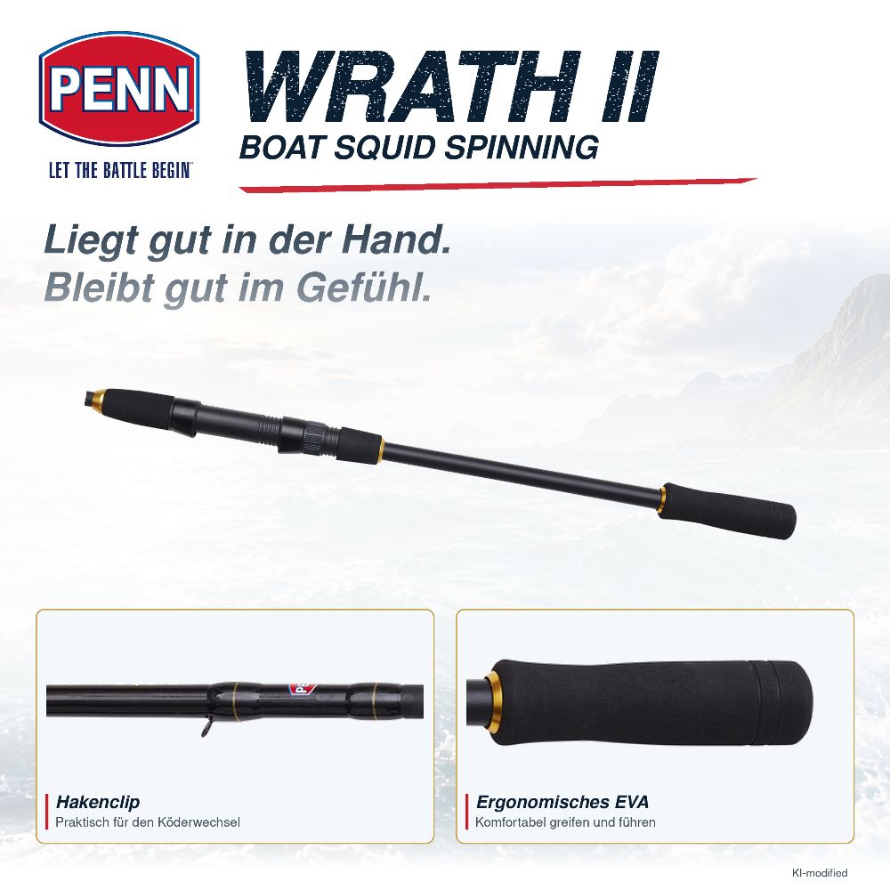 PENN Wrath II Boat Squid Spinning Rod 2,13m - 150g