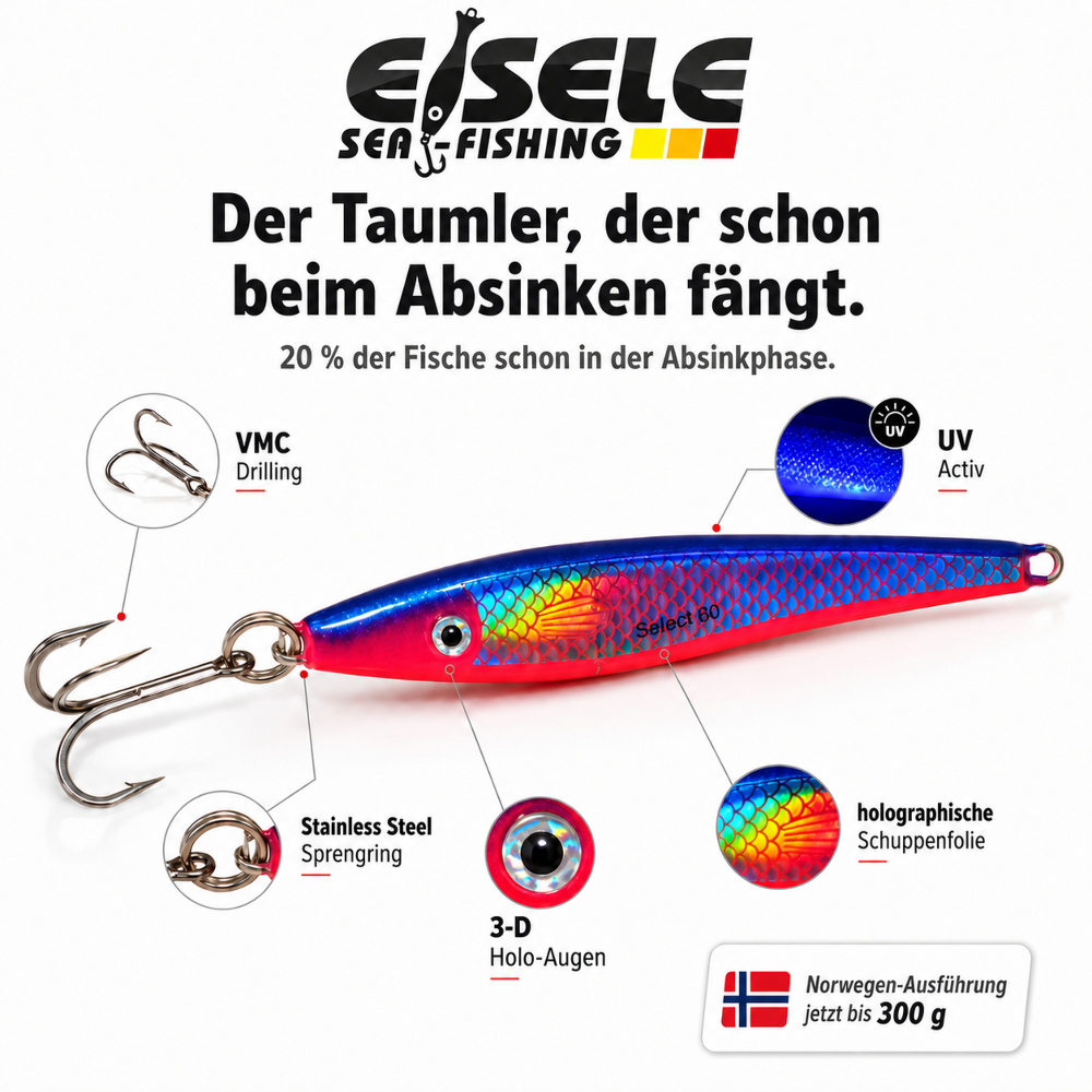 EISELE SEA-FISHING SELECT Pilker 90g - Golden Smoke