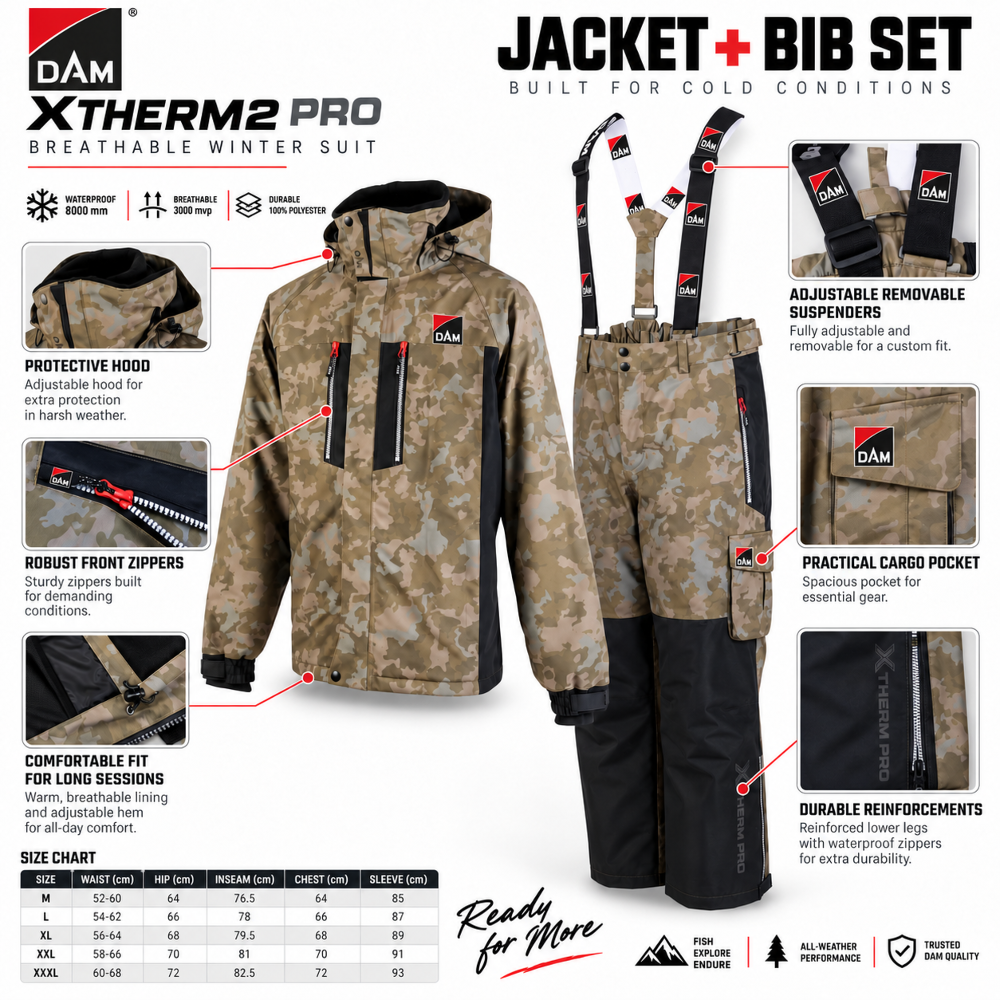 DAM Xtherm2  Pro Breathable Winter Suit - Winteranzug Gr. L