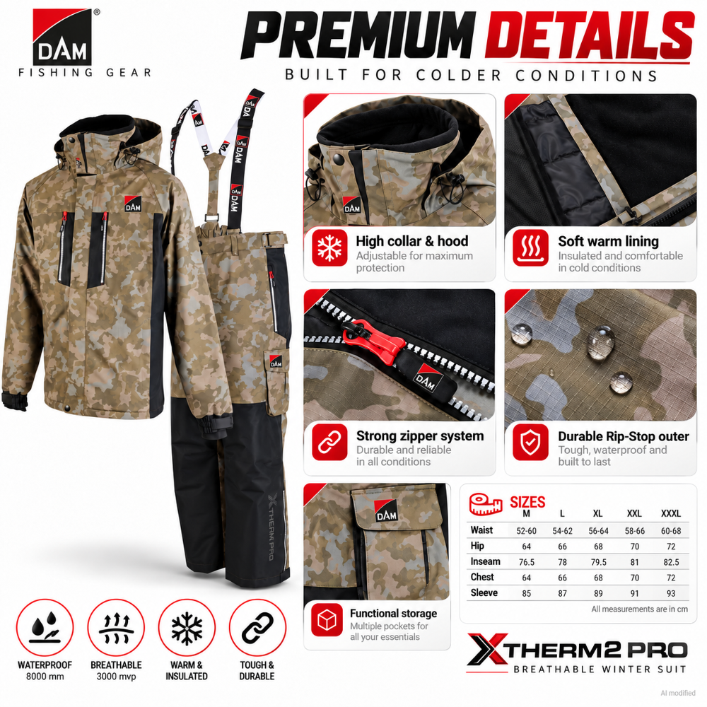 DAM Xtherm2  Pro Breathable Winter Suit - Winteranzug Gr. L