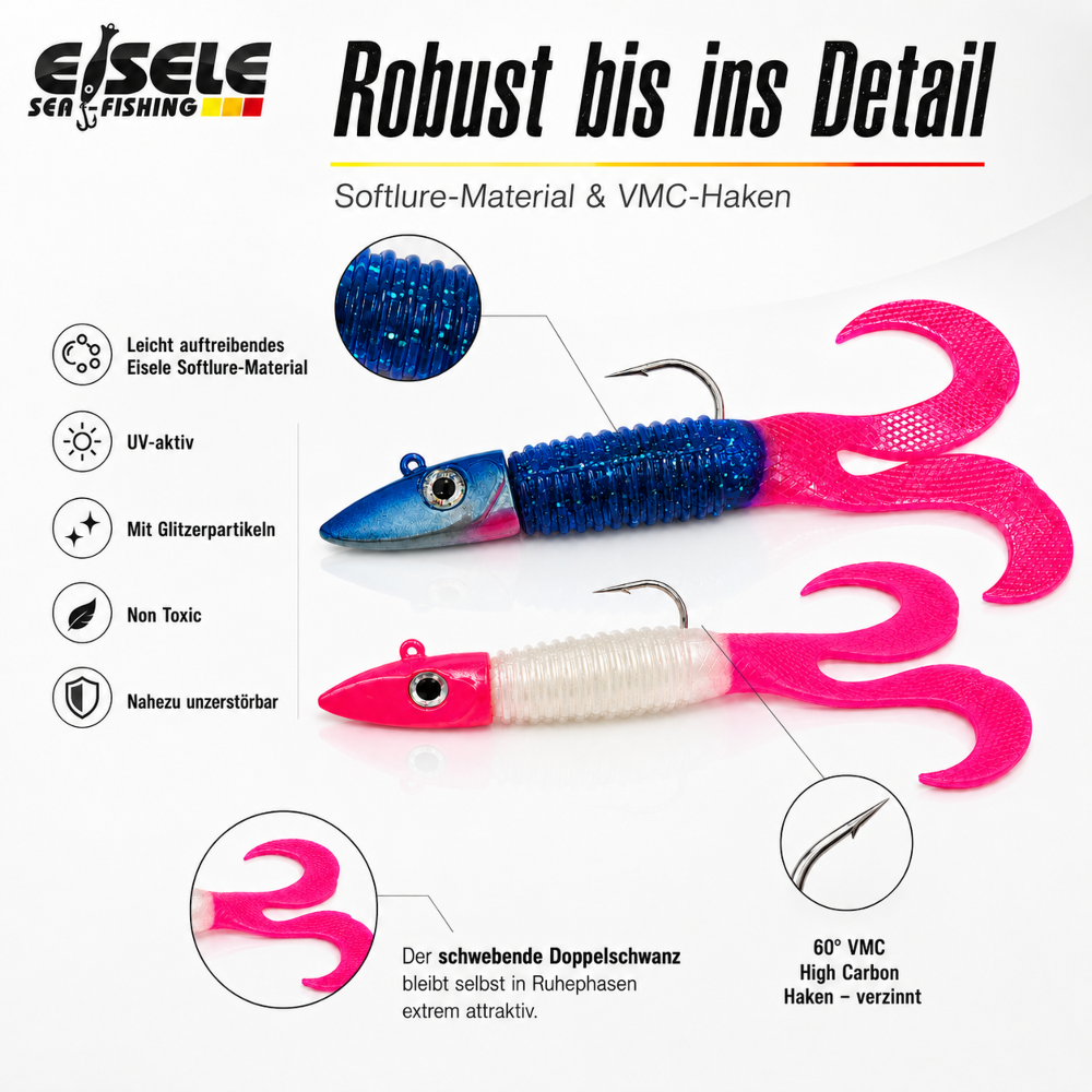 Eisele Sea-Fishing Durchdreher mit Twitcher 110g - motoroil UV/motoroil UV