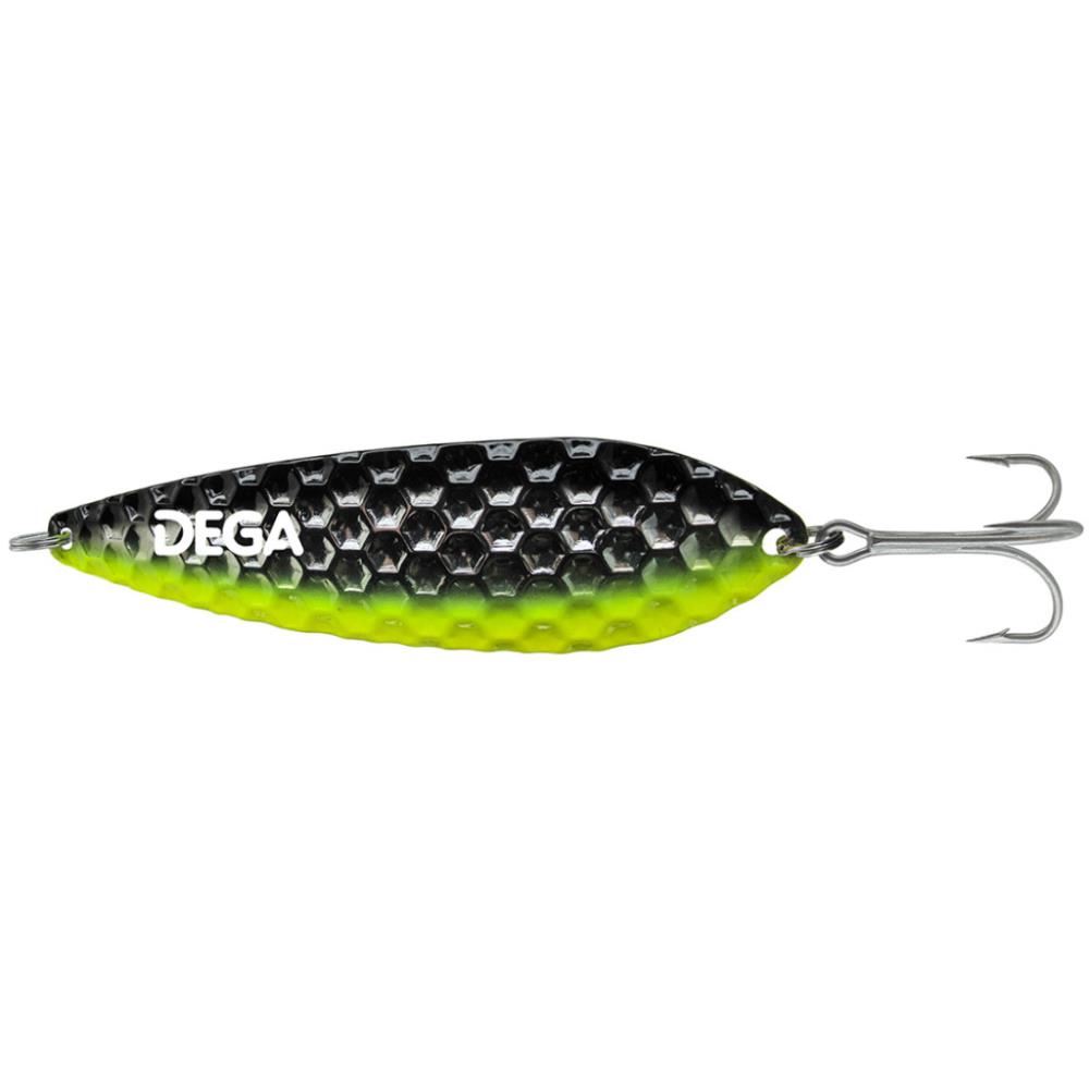DEGA Lachs-Blinker - Trolling Spoon V 11cm - Black-Green