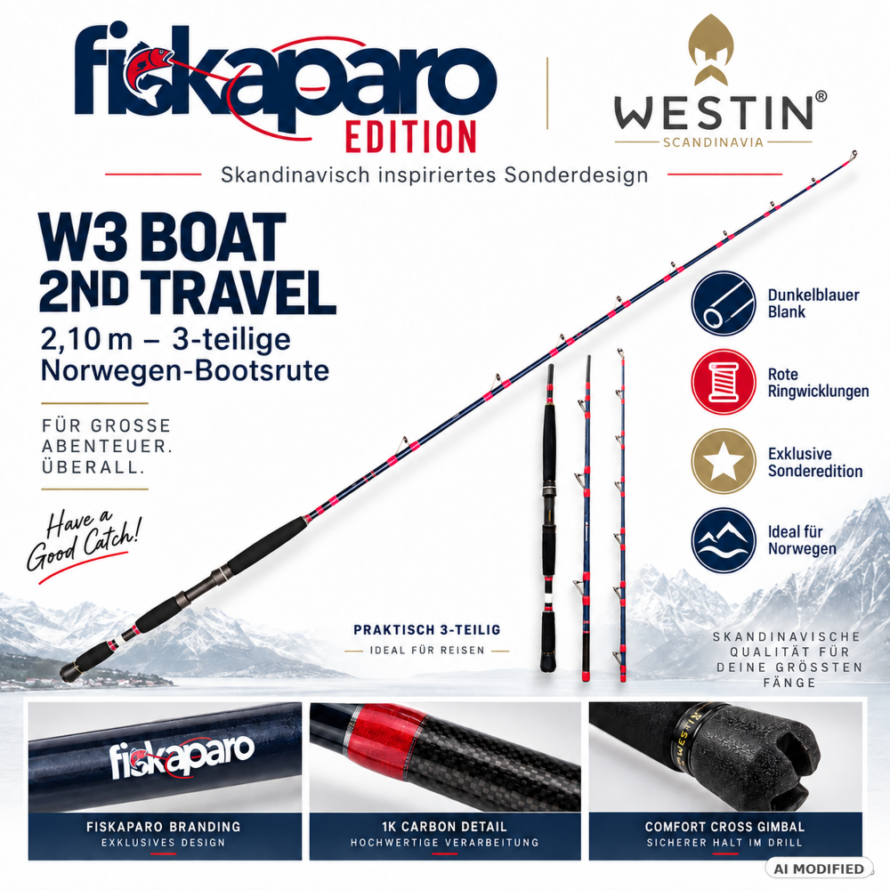 Westin W3 Boat 2nd Travel - fiskaparo - Edition - 20-30lbs