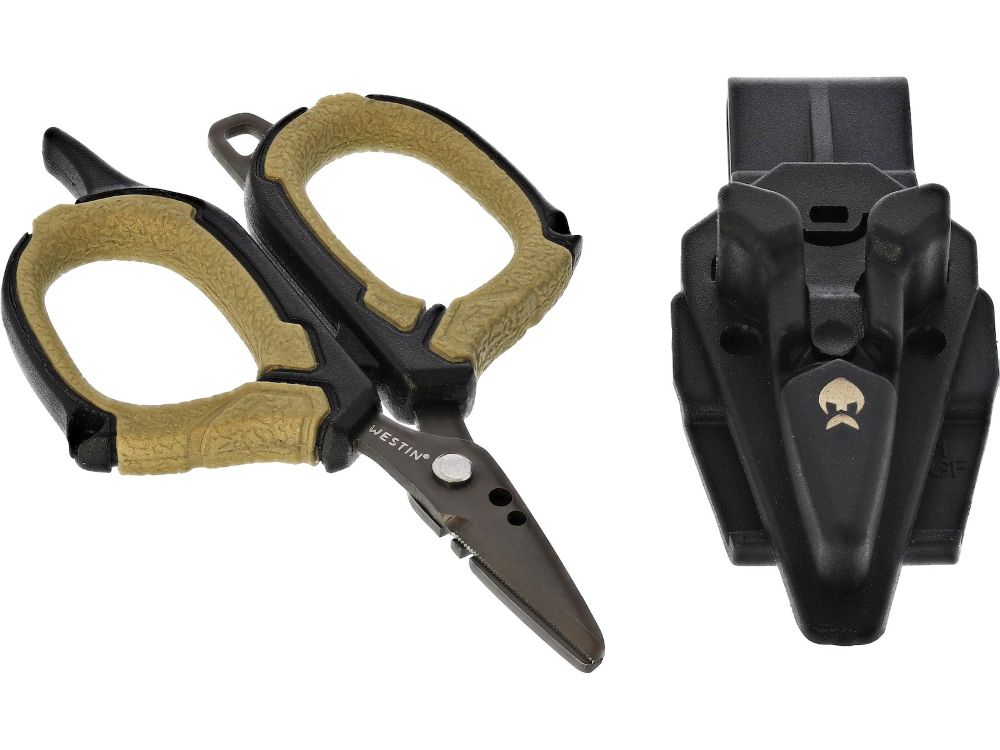 Westin BRAID SCISSORS incl. Sheath – Schere 3.5” / 8,9 cm (Black Sand)