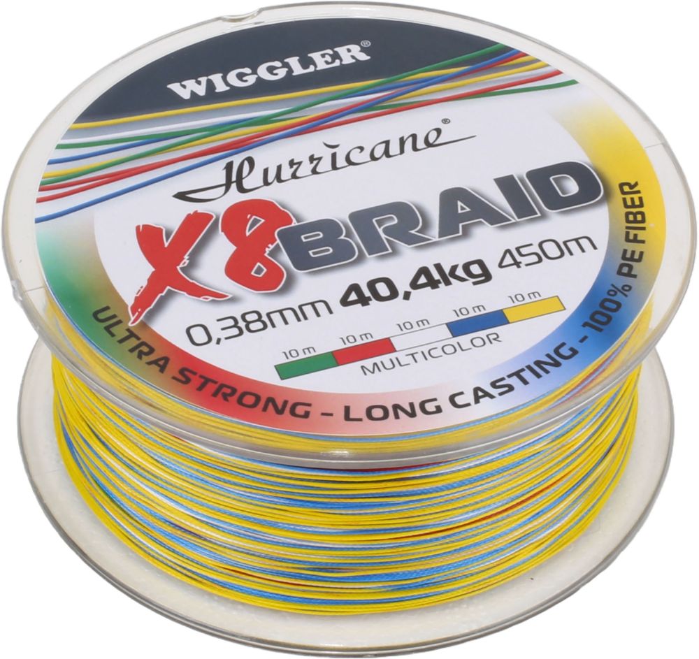 WIGGLER HURRICANE X8 Braid 450m - Multicolor