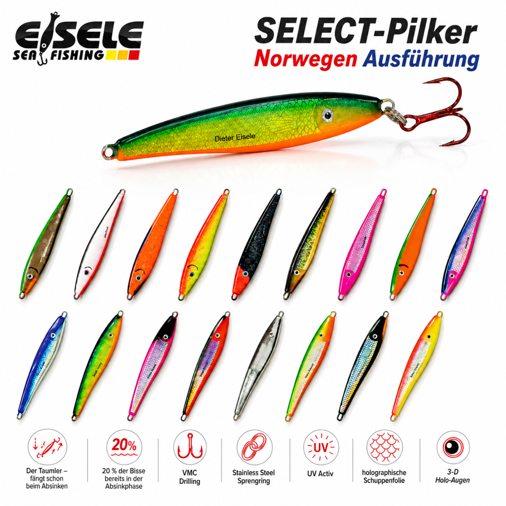EISELE SEA-FISHING SELECT Pilker 90g - Golden Smoke