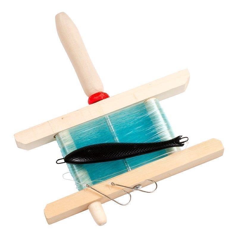 FLADEN Winder with 70g Sinker - Handangel m. Schnur + 70g Blei