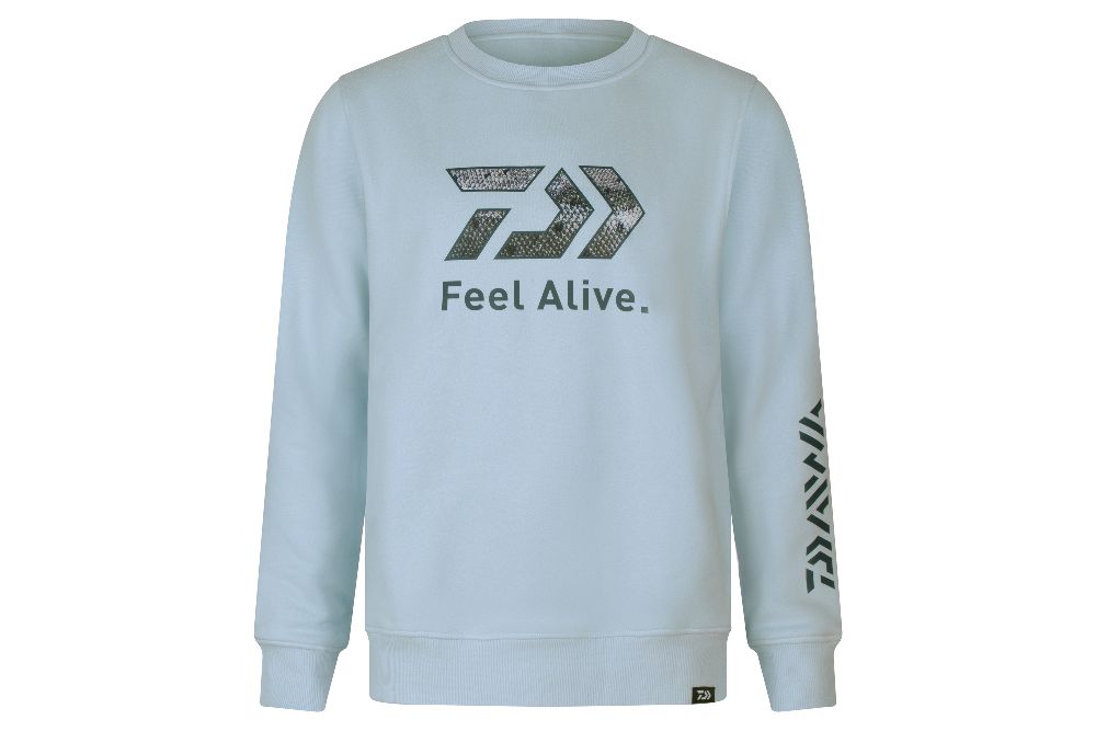 DAIWA D-VEC CREW NECK TROUT – Sweatshirt Light Blue