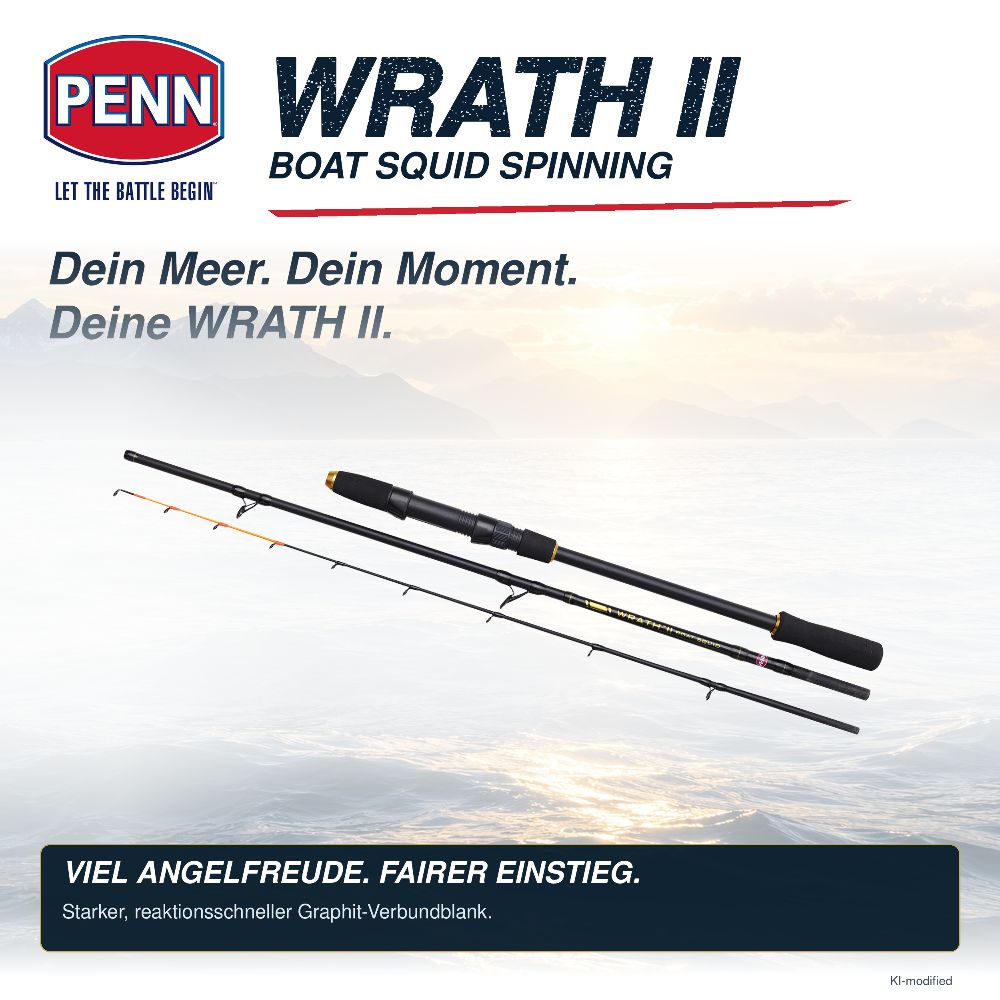 PENN Wrath II Boat Squid Spinning Rod 2,13m - 150g