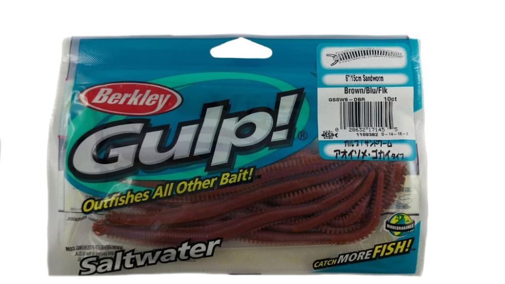 Berkley Gulp! Saltwater Nereis - Seeringelwurm - Dark Brown 15cm