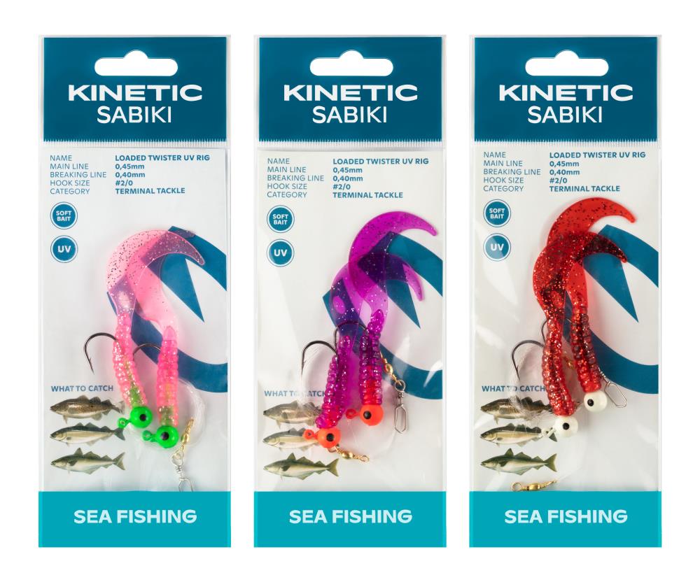 Kinetic Sabiki Loaded Twister UV 2/0 - Vorfach