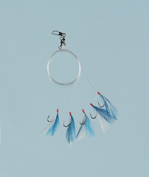 FLADEN Paternoster Blue Flash Feathers - Rig