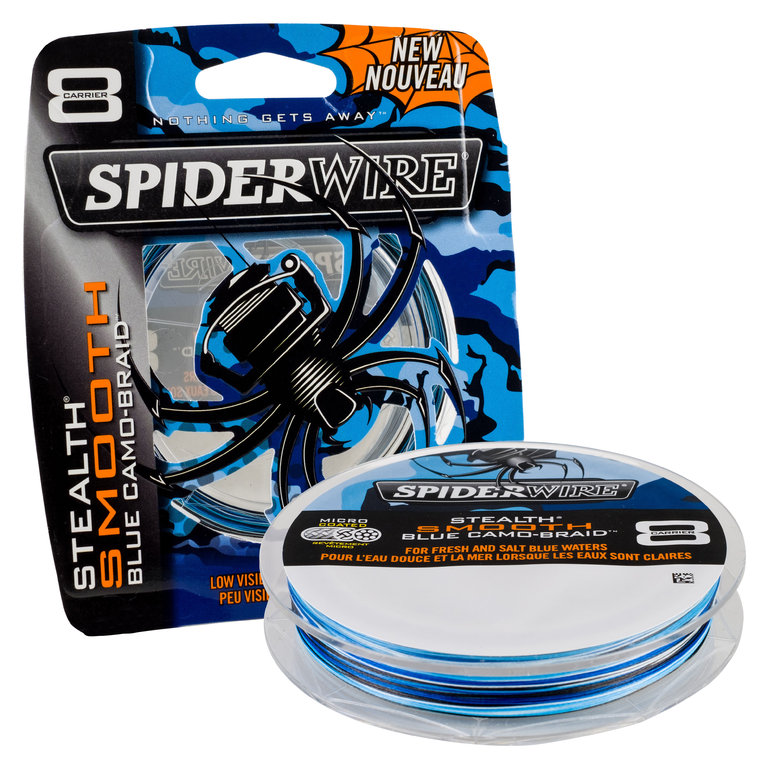 300m & 270m Fishing Line SpiderWire Stealth Smooth8 Filler Blue Camo 150m 