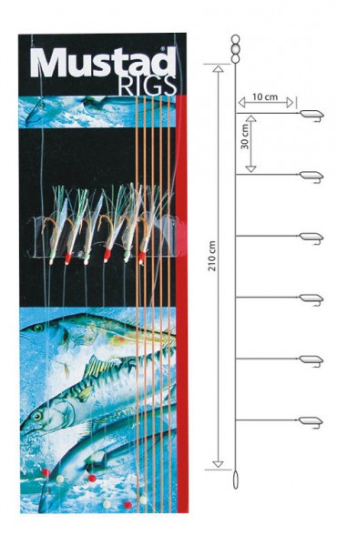 Mustad Fishskin Bi-color Rig T81