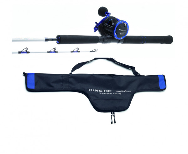 KINETIC ZEXUS "BLUE" COMBO 3PCS - Rod+Multiplier Reel