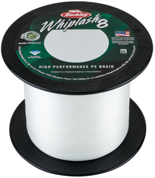 Berkley Whiplash 8 Green-Yellow-Crystal of bulk coil each 25m