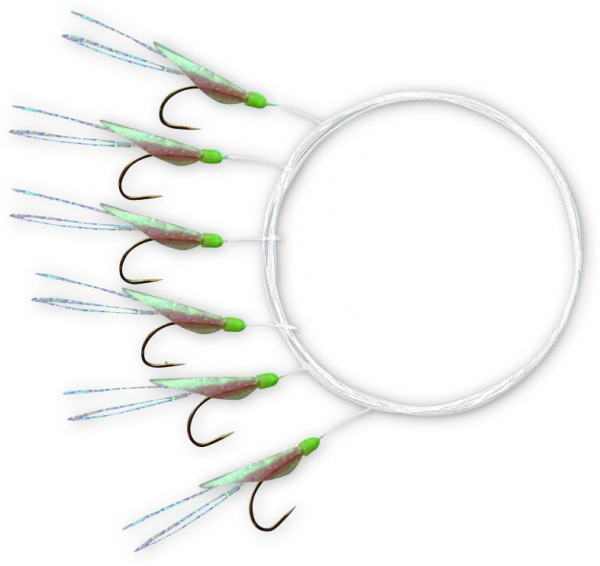 Zebco Herring Rig with 6 Hooks silver-green