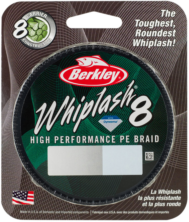 BERKLEY WHIPLASH 8 GREEN 300MT 0,20MM 