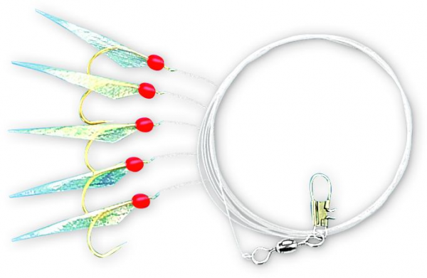 Zebco herring rig with real fish skin 2 or 5 hooks