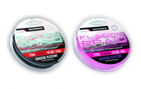 MAXXIMUS FLADEN BRAID 250m - geflochtene Schnur Grau o. Pink