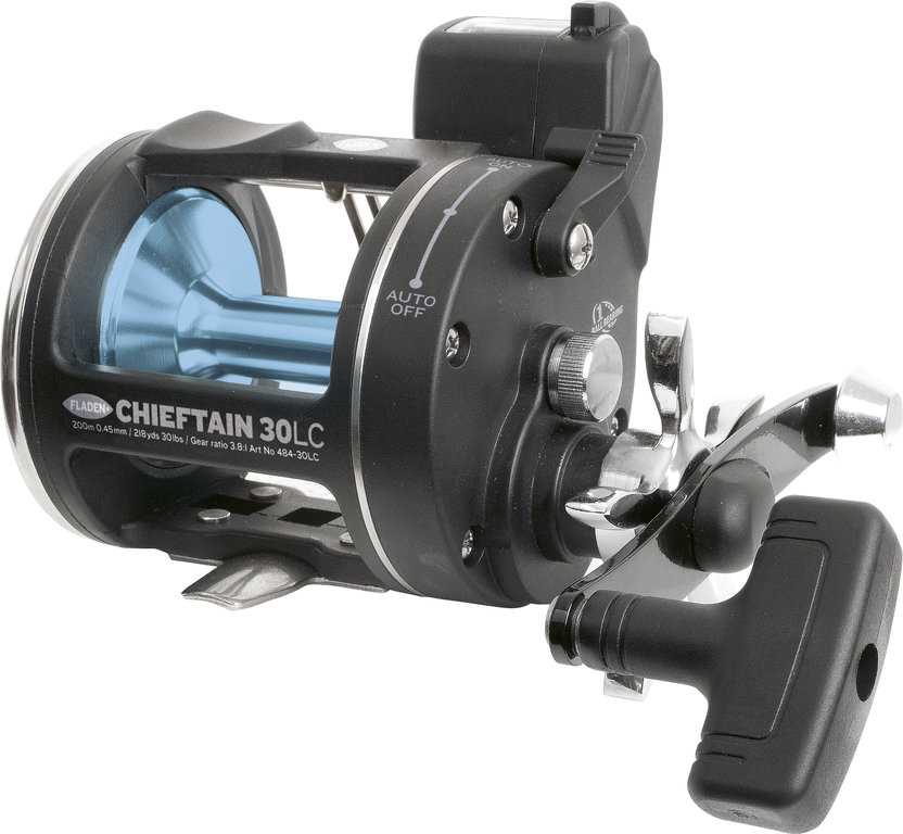 SEA FISHING TACKLE FREE LINE NEW FLADEN CHIEFTAIN 30 BOAT REEL 