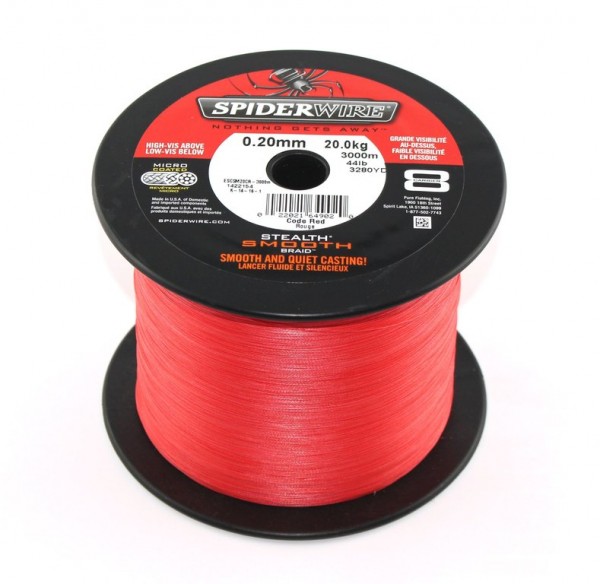 Spiderwire Stealth Smooth 8 Red 150m Made in USA / 