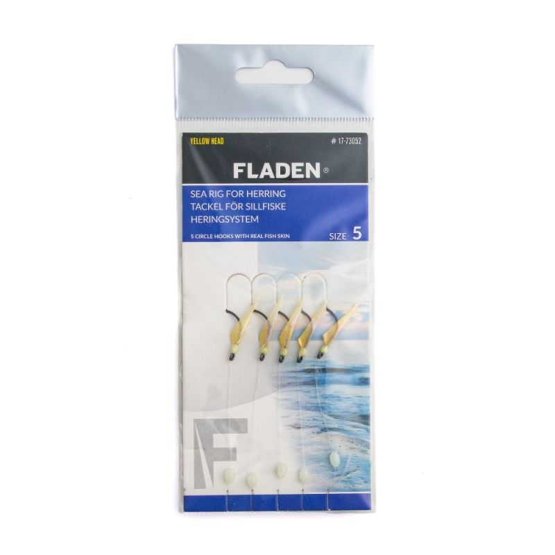FLADEN Sea Rig Herring Circle Hooks – Herring Rig with Fish Skin