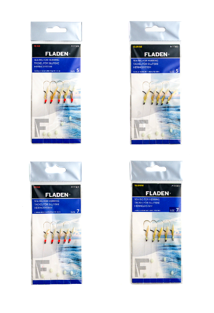 FLADEN Sea Rig Herring Circle Hooks – Herring Rig with Fish Skin